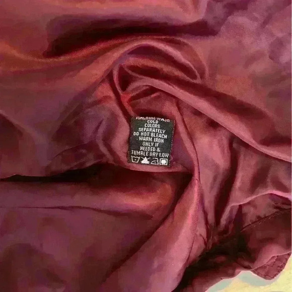 Miss London Jacket Women Size S Black Label Utility Cinch Waist Burgundy Outdoor - Picture 9 of 13